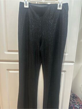 H&M Black Shimmer Boot-Cut Pants